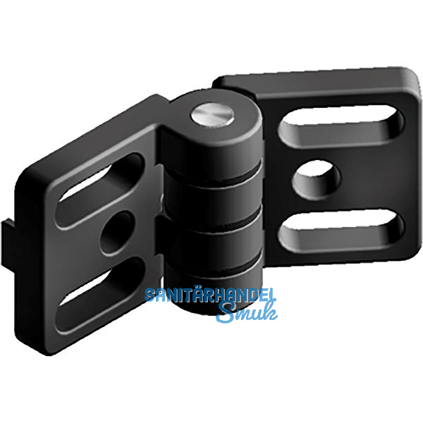 FATH Metall-Scharnier Zinkdruckguss 80 / 40 schwarz Nut 8