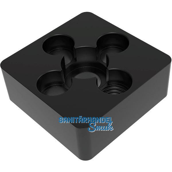 FATH Fussplatte verschraubbar 40 x 40 mm schwarz M10