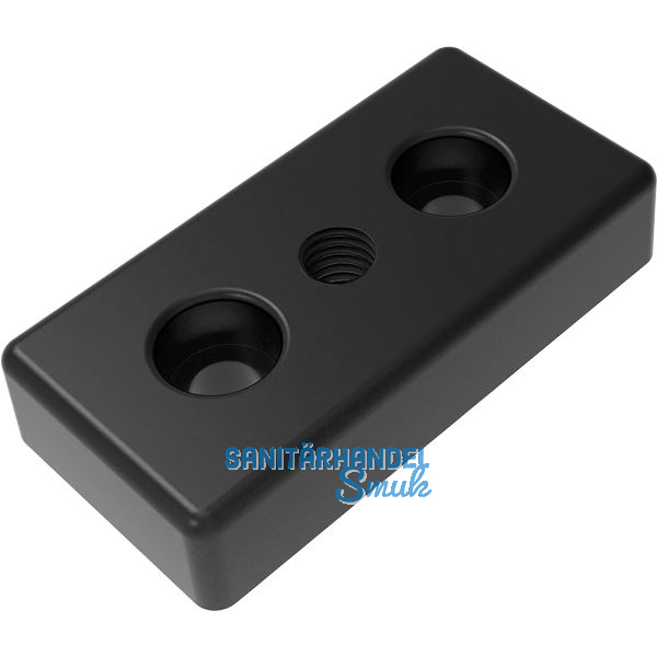 FATH Fussplatte verschraubbar 40 x 80 mm schwarz M10