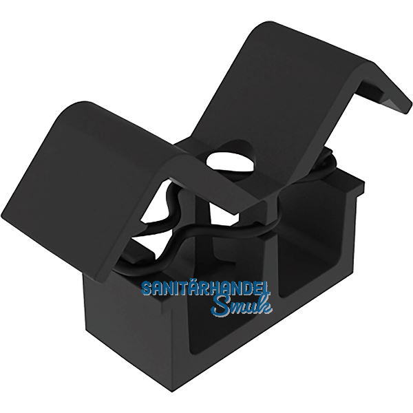 FATH Clip-Kabelbinder mit 2 Kammern schwarz Nut 8