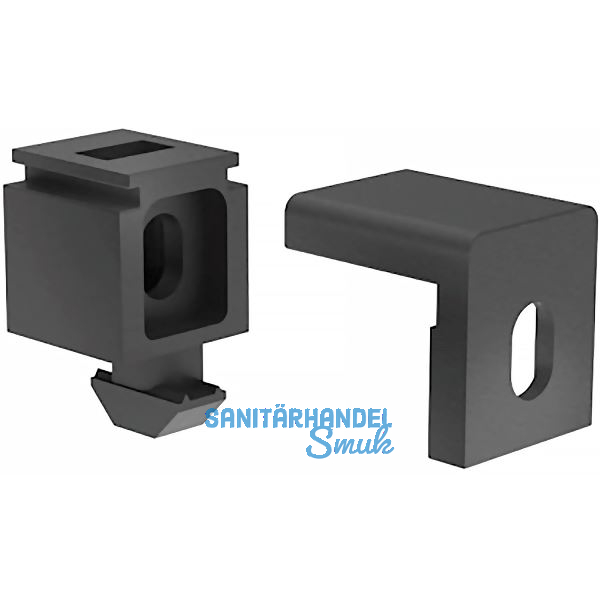 FATH Befestigungsblock 25 schwarz Nut 8