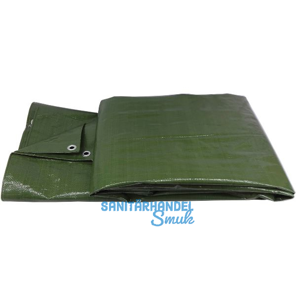 Abdeckplane mit �sen Farbe gr�n 90 Gramm 6 x 8 m