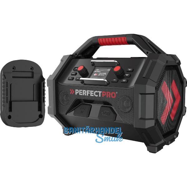 PERFECTPRO Akku-Radio Rocktagon 18 Volt AmpShare inkl. Adapter DeWalt/Milwaukee