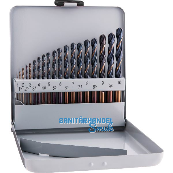 ALPEN Bohrer-Kassette Sprint Master KM19 DIN338RN HSS �1-10 mm 19-teilig