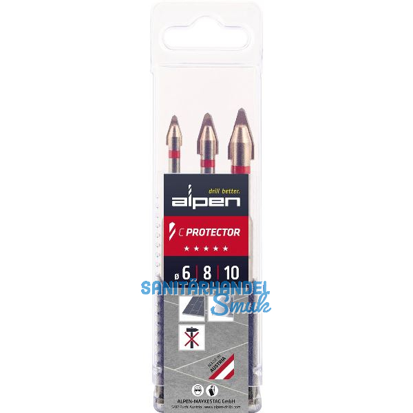 ALPEN Bohrer-Set C Protector 3-teilig