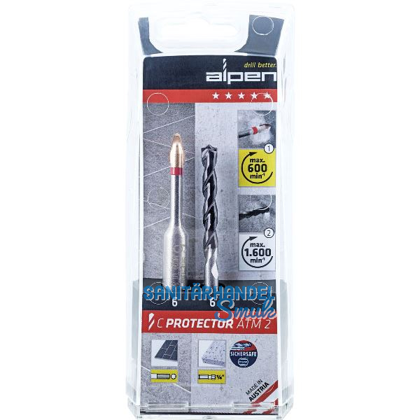 ALPEN Bohrer-Set C Protector + Profi Beton � 6 mm 2-teilig