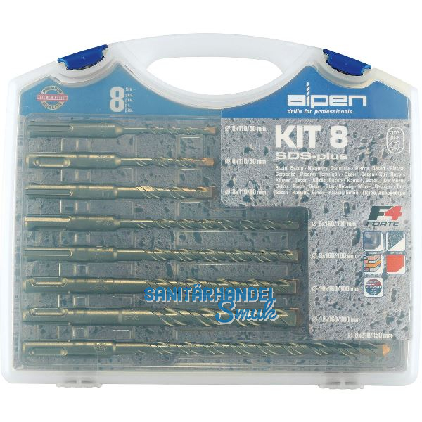 ALPEN HM-Hammerbohrer-Satz SDS-Plus-F4 Bohrer � 5-12 mm 8-teilig
