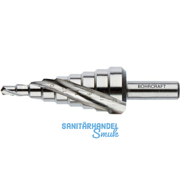BOHRCRAFT Stufenbohrer Gr.1 HSS 2 Schneiden Bohrer � 4,0-12,0 mm