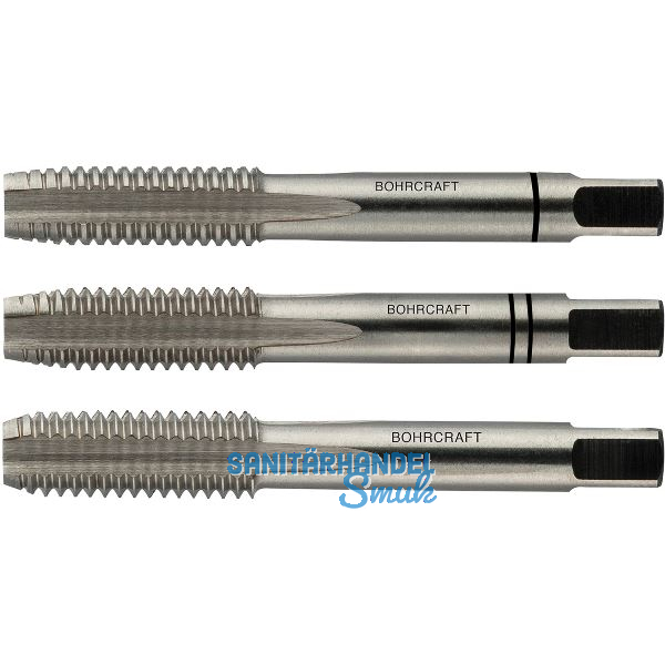 BOHRCRAFT Hand-Gewindebohrer-Satz HSSG DIN352 metrisches Linksgewinde M20