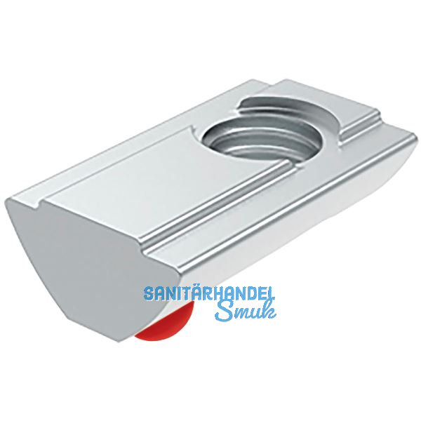 FATH Nutenstein Nut 8 einschwenkbar mit F�hrungssteg und Federkugel M6 Rot