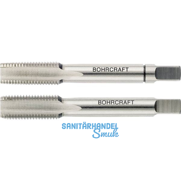 BOHRCRAFT Hand-Gewindebohrer-Satz HSSG DIN5157 Gasgewinde G 3/8 Zoll