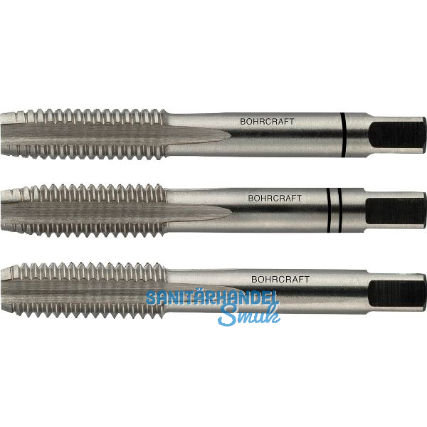 BOHRCRAFT Hand-Gewindebohrer-Satz HSSG DIN352UNC amerikanisches Grobgewinde Nr10