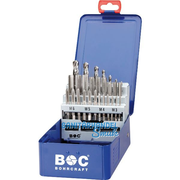 Handgewindebohrer-Satz GK12 DIN 352 HSSG M3-M12+Kernloch 28-teilig