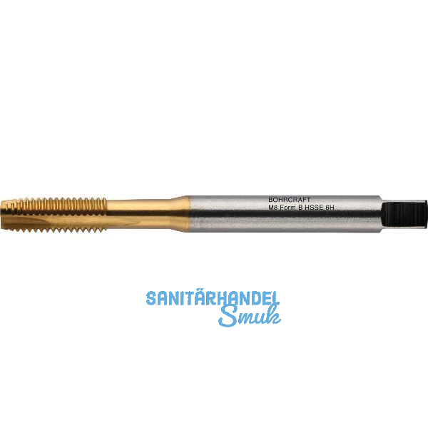 BOHRCRAFT Maschinengewindebohrer Form B HSS-E TIN DIN376 M22 �berlaufschaft