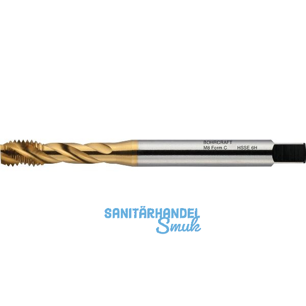 BOHRCRAFT Maschinengewindebohrer 40� RSP HSS-E TIN DIN376 M22 �berlaufschaft