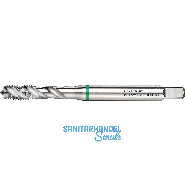 BOHRCRAFT Maschinengewindebohrer 40� RSP DIN371 M6 verst�rkter Schaft Gr�nring