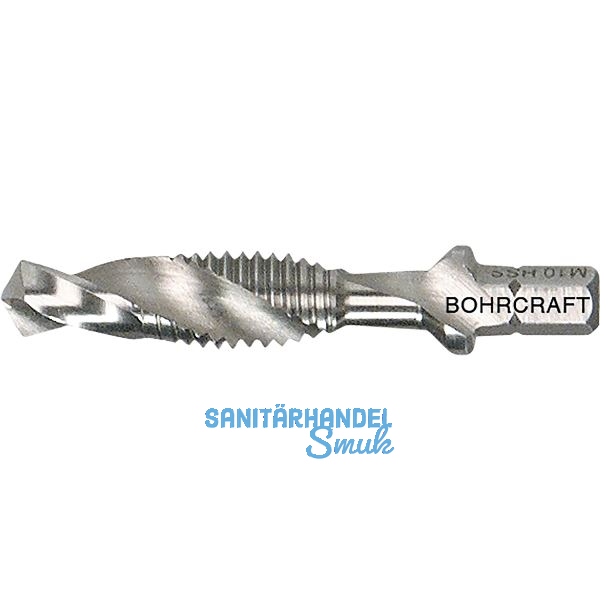 BOHRCRAFT Maschinen-Kombi-Gewindebohrer HSS G M5 SPLIT POINT 1/4" 6-kant Schaft
