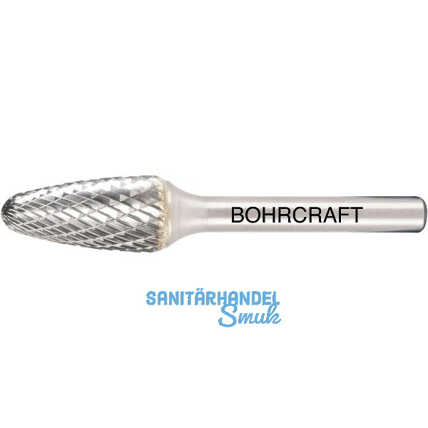 BOHRCRAFT HM-Fr�sstift Form F Rundbogen Kopf � 6 mm L�nge 13 mm Zahnung Z3-X