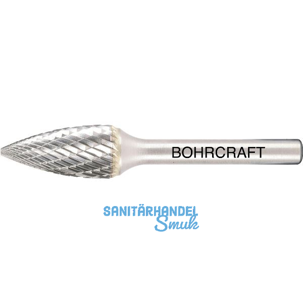 BOHRCRAFT HM-Fr�sstift Form G Spitzbogen Kopf � 6 mm L�nge 16 mm Zahnung Z3-X