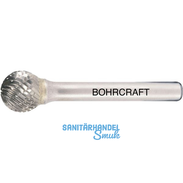 BOHRCRAFT HM-Fr�sstift Form D Kugel Kopf � 12 mm L�nge 10 mm Zahnung Z3-X