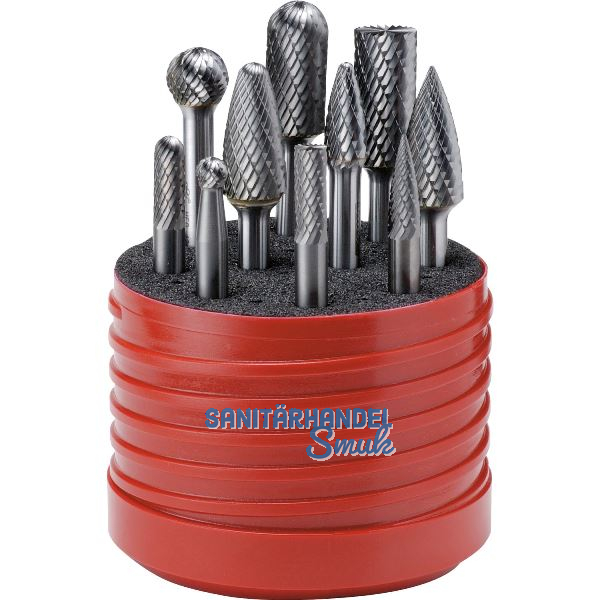 LUKAS HM-Fr�sstift-Satz mit ZX-Kreuzverzahnung 10-teilig