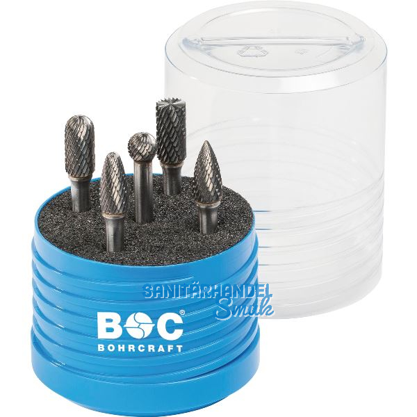 BOHRCRAFT Fr�sstift-Satz HM 5-teilig