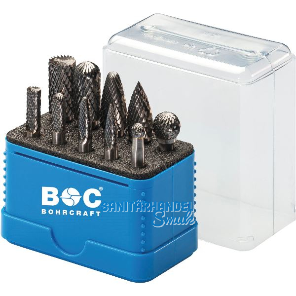 BOHRCRAFT Fr�sstift-Satz HM 10-teilig
