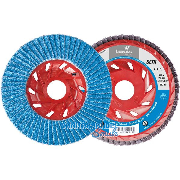 LUKAS Schleiflamellenteller SLTK KS m.K�hlung Zirkonkorund � 125mm Korn ZK40