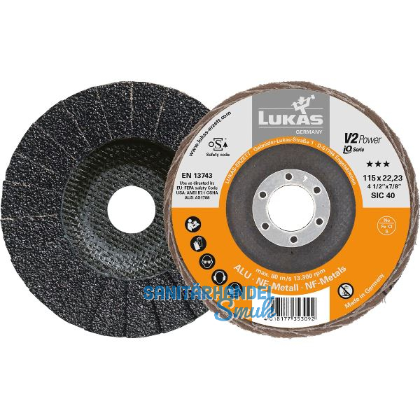 LUKAS Schleiflamellenteller SIC40 V2 Alu Durchmesser 125 mm