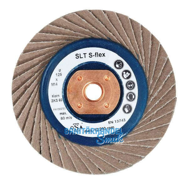 LUKAS Schleiflamellenteller SLTsflex Zirkonkorund � 125 mm Korn 40