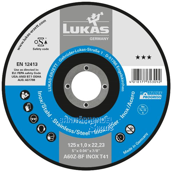 LUKAS Trennscheibe Progress*** gerade Form 230 x 2,0 x 22,23 mm