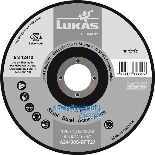 LUKAS Schruppscheibe Premiumflex* 230 x 6,5 mm Form 27