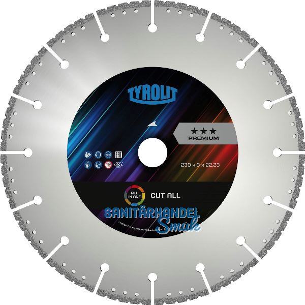 TYROLIT Diamant-Trennscheibe DC-ALL *** 230 x 3,0 x 22,23 mm Universal