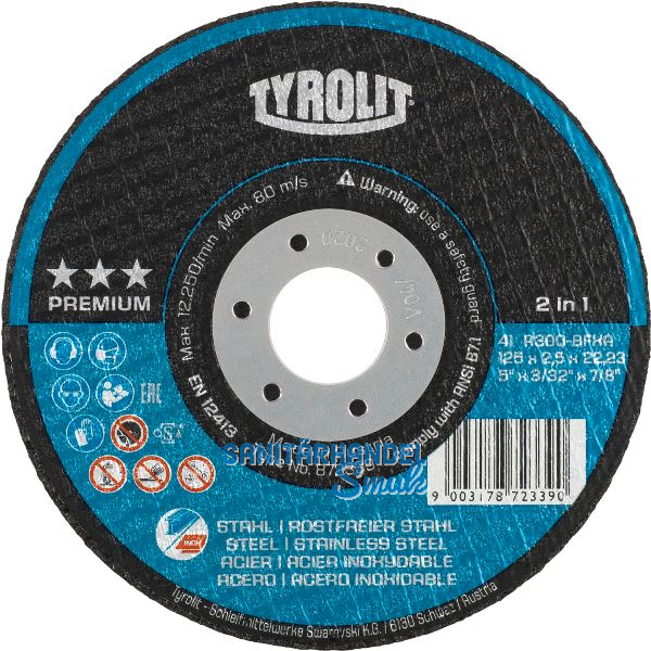 TYROLIT Trennscheibe gerade Premium*** 230 x 2.5 mm 2in1 Form 41