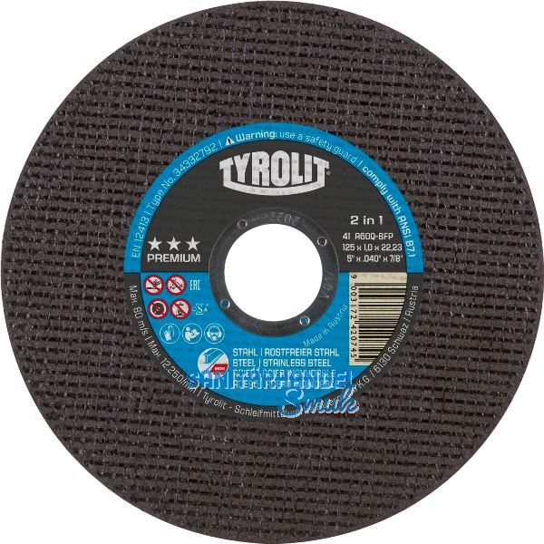 TYROLIT Trennscheibe gerade Premium*** 125 x 1.0 mm 2in1 superd�nn
