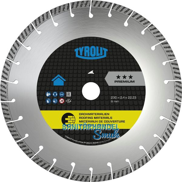 TYROLIT Premium***Dachdeckerscheibe 230 x 2,4 x 22,2 mm Form C6R