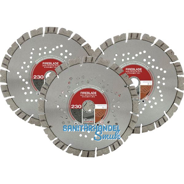 DIEWE Diamant-Trennscheibenset 230 x 22.23/14mm - 3 St�ck