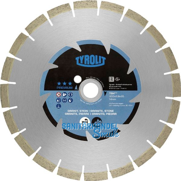 TYROLIT Diamant-Nassschnitttrennscheibe Premium TSH*** 350 x 2.8/14 mm
