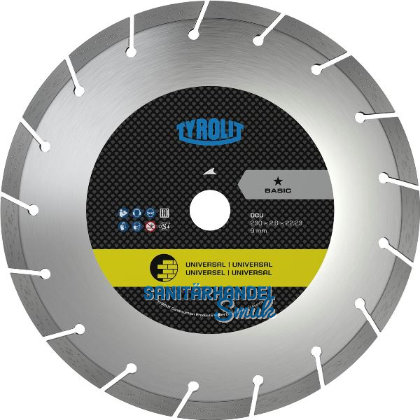 TYROLIT Diamant-Trennscheibe DCU Basic* Universal 230 x 2.6/9 mm Baumaterialien