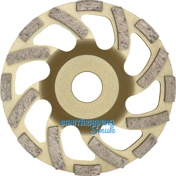 DIEWE Diamant Trockenschleifteller New Fan Cup Gold 125 x 22 x 22.23 mm