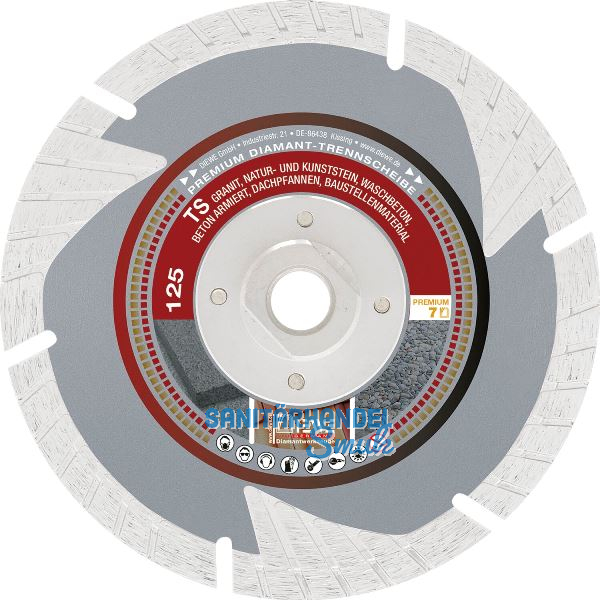 DIEWE Diamant Handtrennscheibe TS 125 x 22.23/10 mm