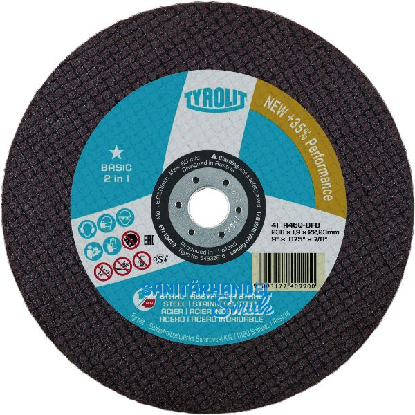 TYROLIT Trennscheibe gerade Basic* 150 x 1,6 mm 2in1 Form 41