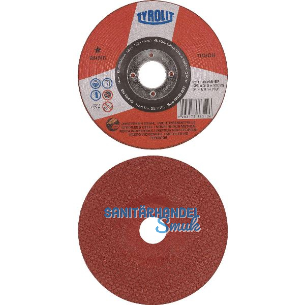 TYROLIT Schleifscheibe Basic* Touch WA46R-BF 125 x 3 mm 2in1 Form 29T