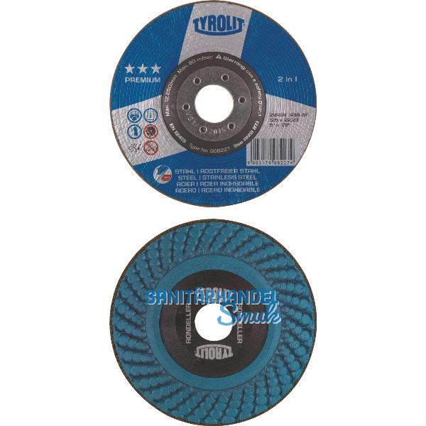 TYROLIT Rondeller Premium*** 115 mm Korn 60 f�r Metall 2in1 Form 29RON