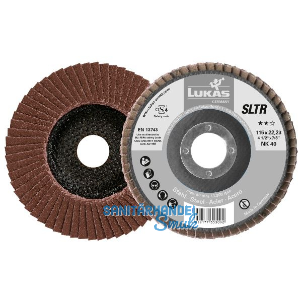 LUKAS Schleiflamellenteller SLTR Normalkorund � 115 mm Korn 120