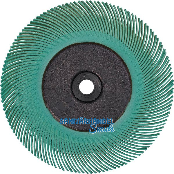 3M Radiale B�rste BB-ZB Typ C � 150 mm Aufnahme 12 mm Farbe gr�n Korn 1Mic