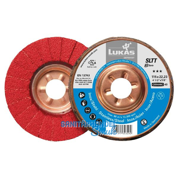 LUKAS Schleiflamellenteller SLTT Ceramic � 125 mm Korn 40