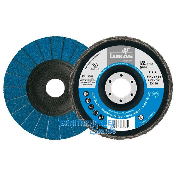 LUKAS Schleiflamellenteller V2 Power Z Power � 115 mm Korn 60