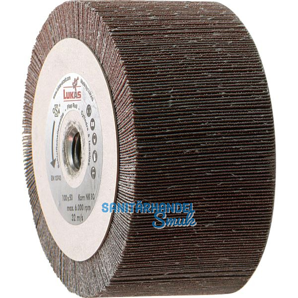 LUKAS Lamellenwalze LWL Normalkorund 100 x 50 mm Korn NK60 M14