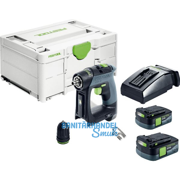 FESTOOL Akku-Bohrschrauber CXS 12 2,5-Plus 12 Volt / 2,5 Ah (IEC) Li-Ion